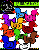 Rainbow Ducks {Creative Clips Digital Clipart}