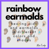 Rainbow Earmolds | Hearing Aid Clip Art