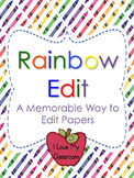 Rainbow Edit Writing Process