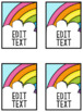 rainbow editable labels by aisforadventuresofhomeschool tpt