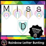 Rainbow Editable Letter Bunting