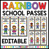 Rainbow Editable School Passes