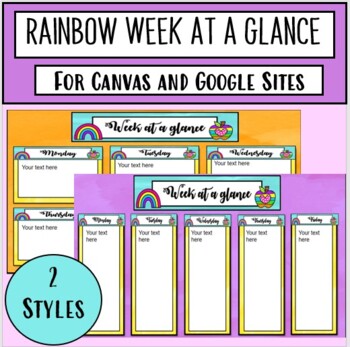 Preview of Rainbow - Editable Week at a Glance Templates  + Tutorial Video