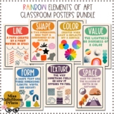 Rainbow Elements of Art Classroom Poster Bundle, Art Class