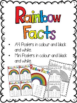 Rainbow Fact Posters By Teaching With Miss A Teachers Pay Teachers