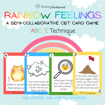 Preview of Rainbow Feelings: A Semi-Collaborative CBT Card Game to Explore Big Emotions