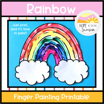 Preview of Rainbow Finger Painting Printable