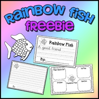 Preview of Rainbow Fish Freebie - Writing & Story Elements Worksheets