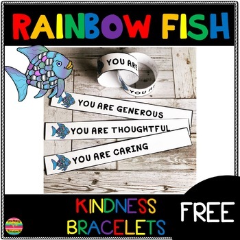 Preview of Rainbow Fish Kindness Bracelets FREE