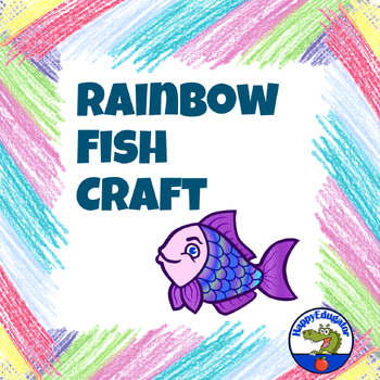 Preview of Rainbow Fish Paper Plate Craft - Summer Camp or Art Activity