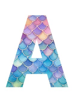 Preview of Rainbow Fish Print | A-Z 0-9 Decor | Printable Bulletin Board | Letters Number