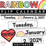 Rainbow Classroom Decor | Flip Calendar | Hanging Calendar