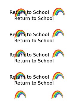 Preview of Rainbow Folder Labels for School