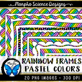 Borders and Frames Rainbow Frames {Pastels}