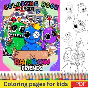 rainbow friends Coloring Pages for Kids - Download rainbow friends  printable coloring pages 