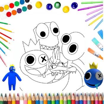 Rainbow Friends Roblox Coloring Pages for Kids - Download Rainbow