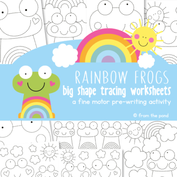 rainbow frog tracing worksheets by from the pond tpt