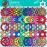 Rainbow Gears Clip Art {STEM & STEAM Science Graphics, Eng
