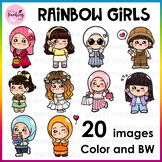 Rainbow Girls Clip Art