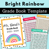 Rainbow Grade Book Printable Templates Classroom Grading O