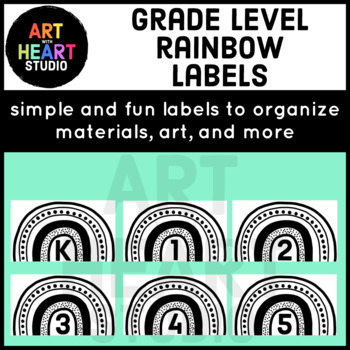 Preview of Rainbow Grade Level Labels