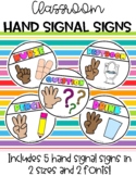 Rainbow Hand Signals Posters Freebie