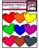 Rainbow Hearts Clipart