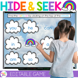 Rainbow Hide and Seek for Letters and Sight Words | Editab