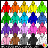 Rainbow Hoodies Clipart