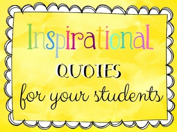 Rainbow Inspirational Quotes for Your students | TpT