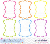 Rainbow Invite Labels for Rainbow Party, Commercial use, P