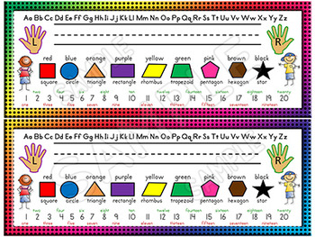 Name s Editable Desk Name Plates Rainbow Kids By Just Wonderful Designs