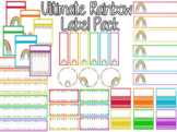 Rainbow Label Pack - Editable