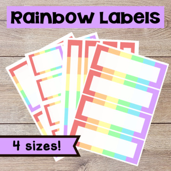 Rainbow Labels *Editable* by Angie Americana TPT