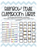 Rainbow Labels for the Classroom (Premade and Editable!)