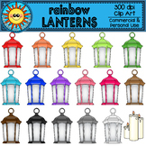 Rainbow Lanterns Clip Art