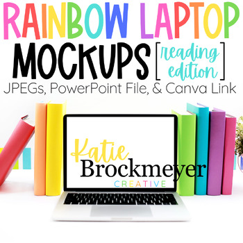 Preview of Rainbow Laptop Mockups | Book Photos
