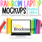 Rainbow Laptop Mockups | Book Photos