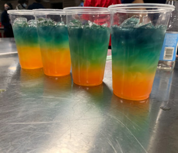 Preview of Rainbow Layered Lemonade - A liquid measuring practice activity