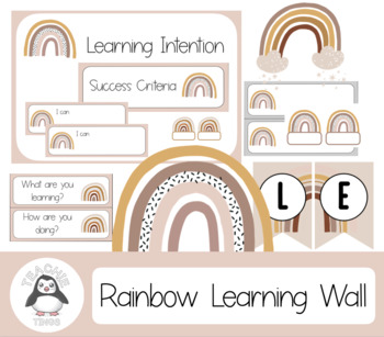 Preview of Rainbow Learning Wall Kit - Learning Intention and Success Criteria posters incl