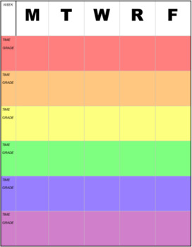 Preview of Rainbow Art Lesson Planner