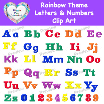 Rainbow Letters Clip Art | Perfect Use for Bulletin Boards & Posters
