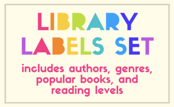 Preview of Rainbow Library Labels Set