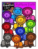 Rainbow Lions {Creative Clips Digital Clipart}