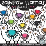 Rainbow Llamas Clipart