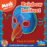 Rainbow Lorikeet Mask | Bird Printable Craft Activity
