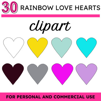 Preview of Rainbow Love Heart Clip art