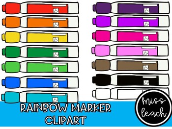 Cute Markers Clipart by MSU Teacher