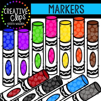 Rainbow Marker Clipart {Creative Clips Clipart} | TpT