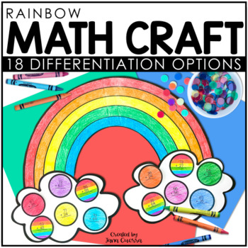 Preview of Rainbow Math Craft | Spring End of Year Bulletin Board Activities